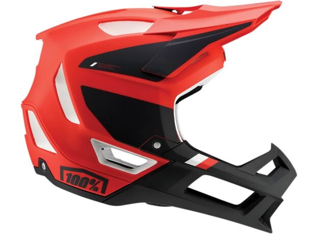 100% Full Face MTB Κράνος Trajecta Fluo Red