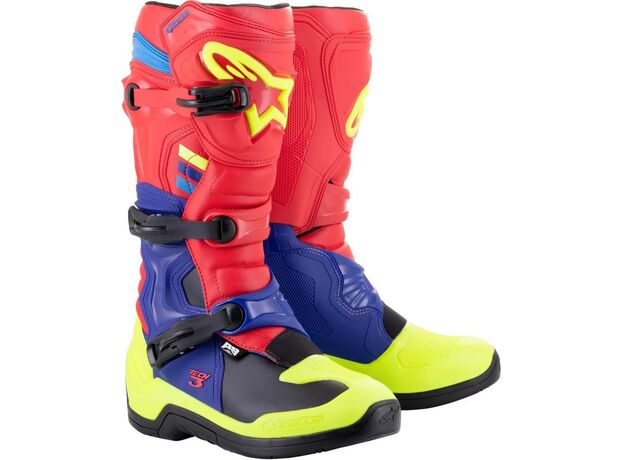 Alpinestars Μπότες Tech 3 Red/Blue/Yellow