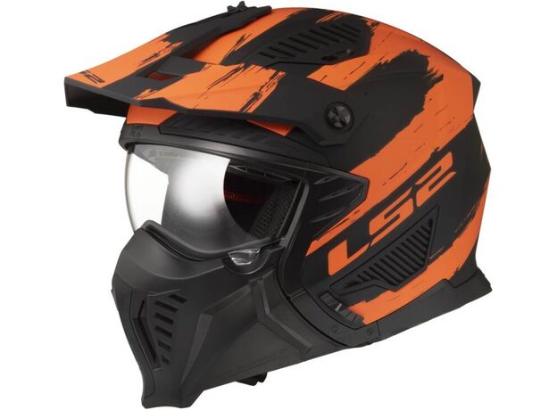 LS2 Κράνος Jet OF606 Drifter Mud Matte Black/Orange