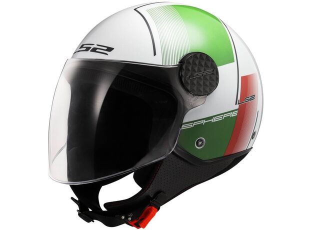 LS2 Κράνος Jet OF558 Sphere Lux II Firm Gloss White/Green/Red